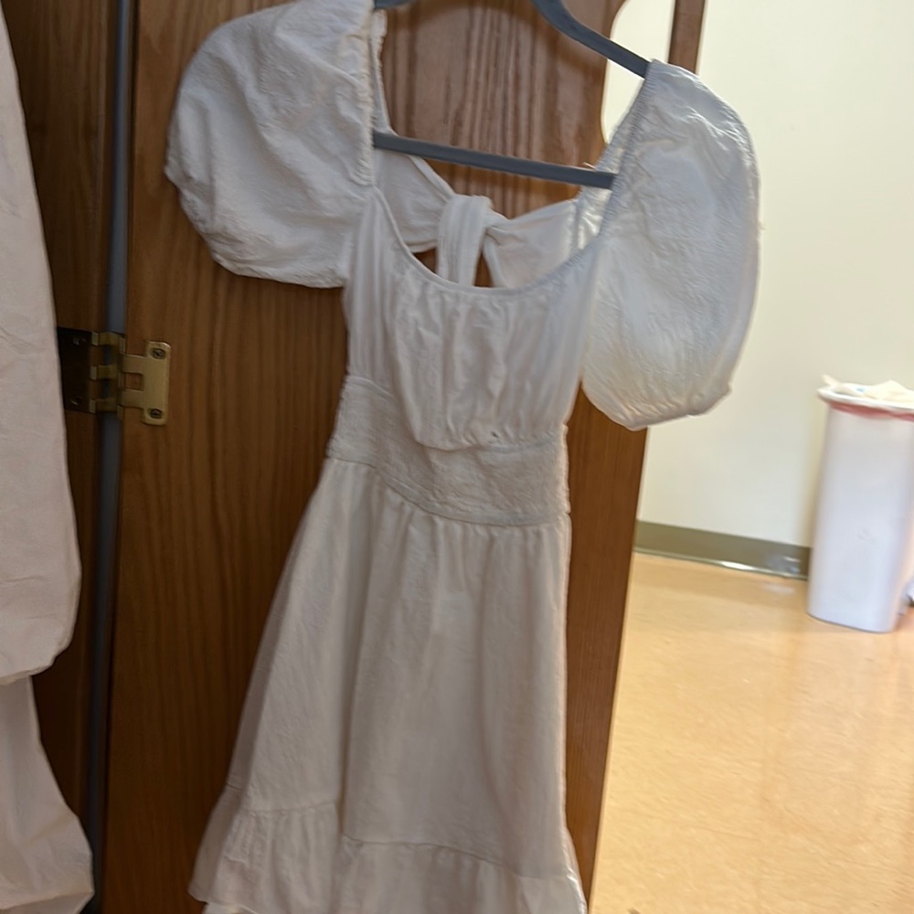 White linen dress from Amazon